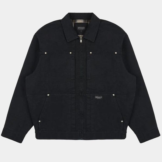 Grand Collection x Connor Champion Work Jacket Washed Black-Black Sheep Skate Shop
