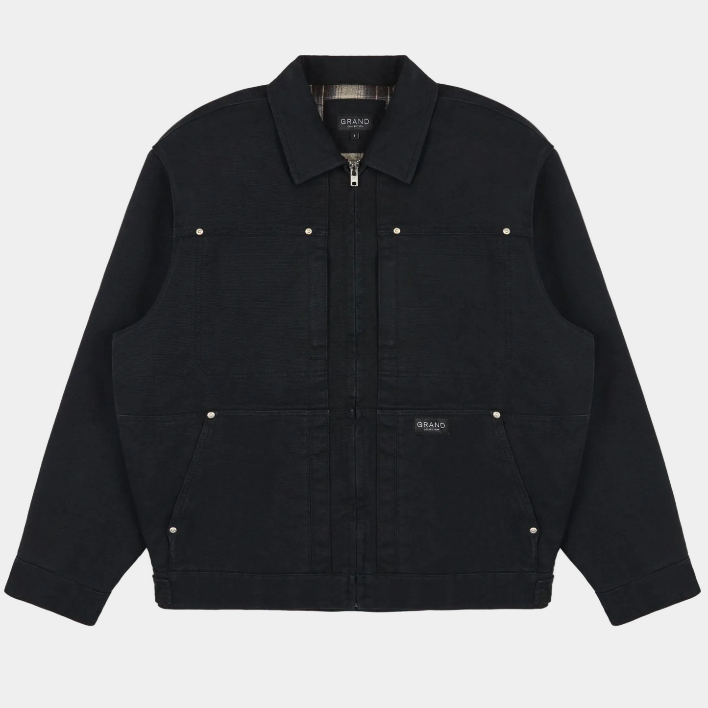 Grand Collection x Connor Champion Work Jacket Washed Black-Black Sheep Skate Shop