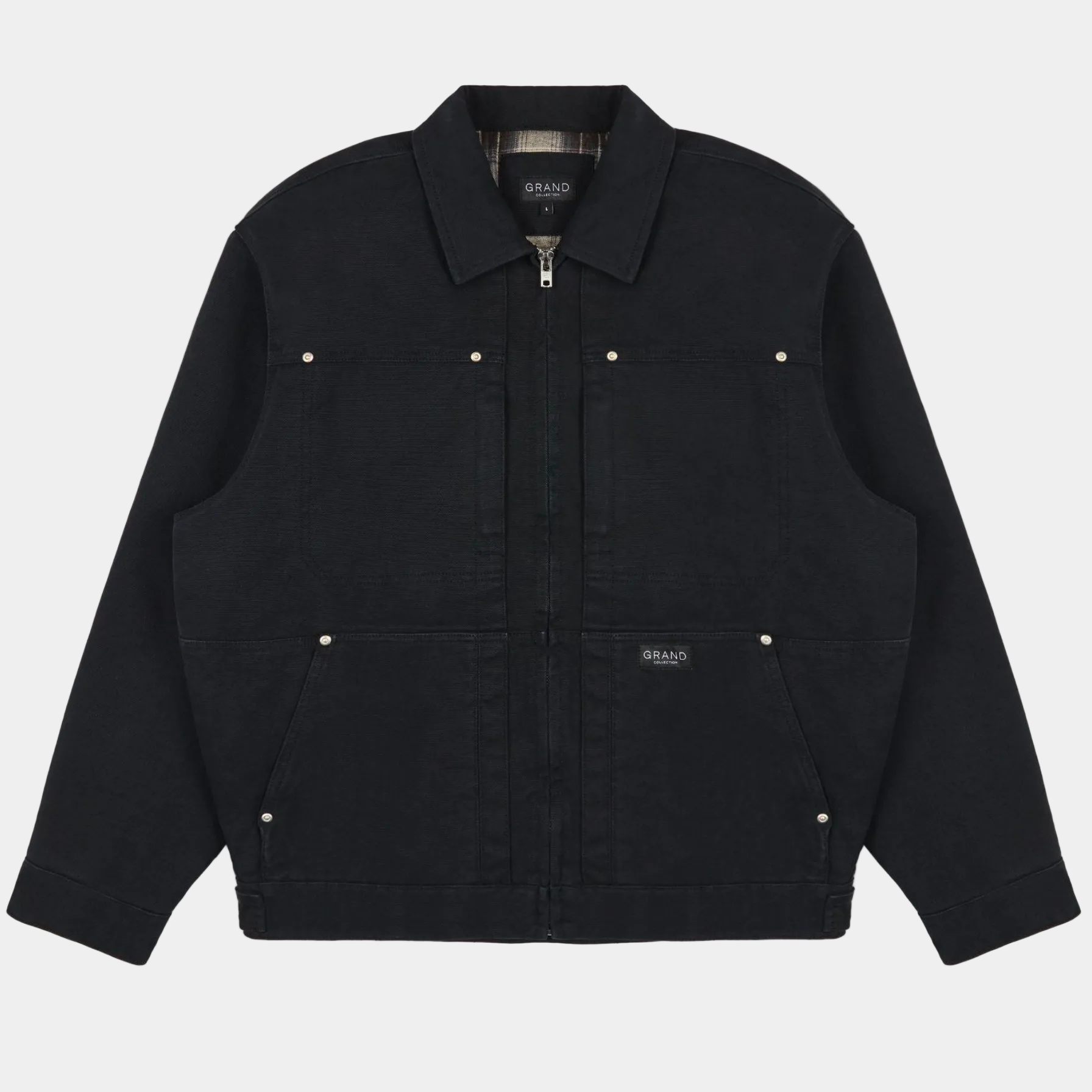 Grand Collection x Connor Champion Work Jacket Washed Black-Black Sheep Skate Shop