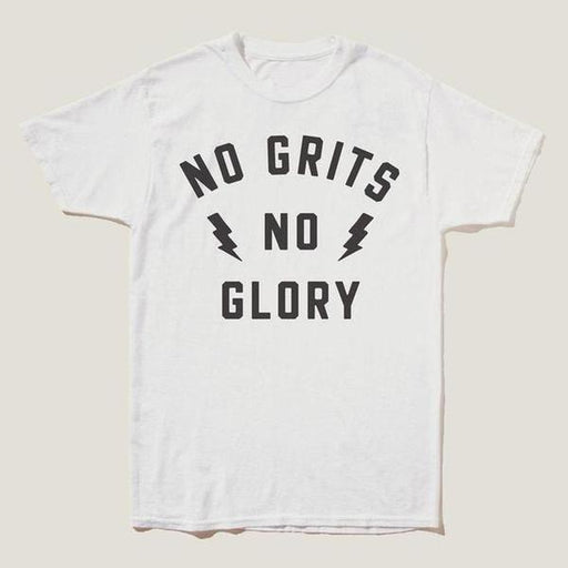 Grits Co. No Grits No Glory Tee White-Black Sheep Skate Shop