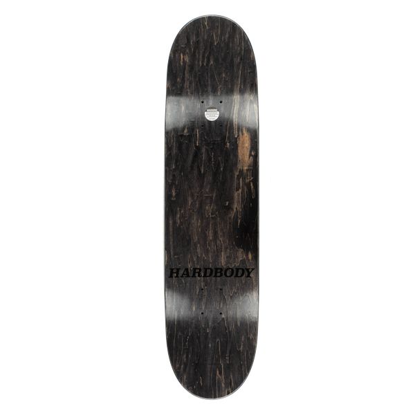 Hardbody Skateboards Black Logo Knockout Black Veneer Deck 8.25"-Black Sheep Skate Shop