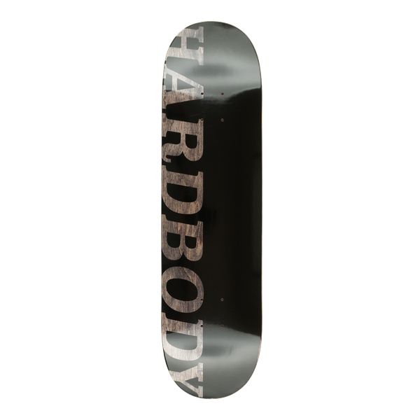 Hardbody Skateboards Black Logo Knockout Black Veneer Deck 8.25"-Black Sheep Skate Shop