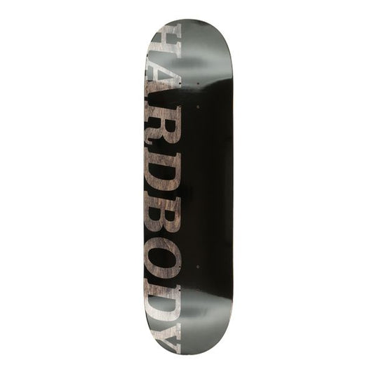 Hardbody Skateboards Black Logo Knockout Black Veneer Deck 8.375"-Black Sheep Skate Shop