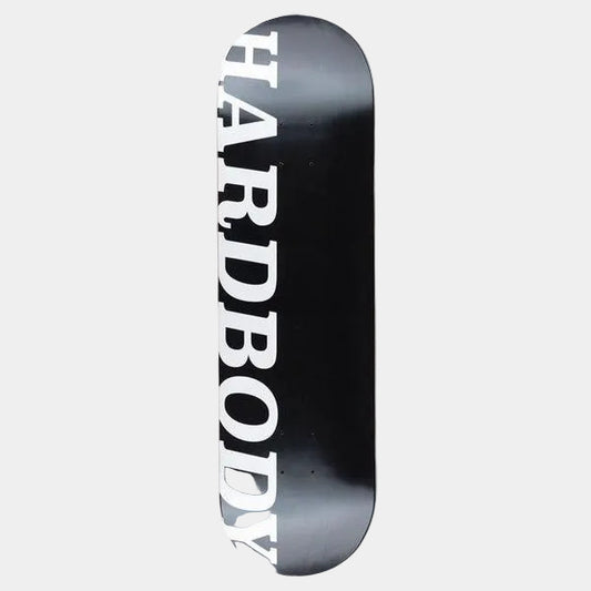 Hardbody Skateboards Classic Logo Deck 8.38" Black - White-Black Sheep Skate Shop