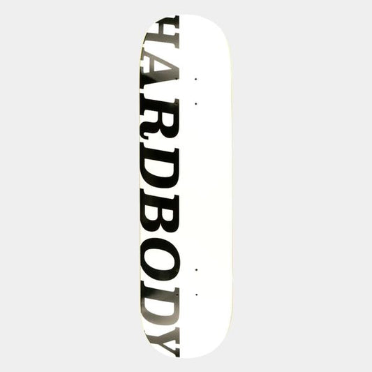 Hardbody Skateboards Classic Logo Deck 8.5" White - Black-Black Sheep Skate Shop
