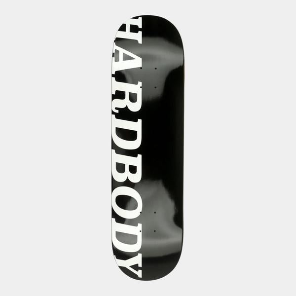 Hardbody Skateboards Classic Logo Deck 8.75" Black - White-Black Sheep Skate Shop