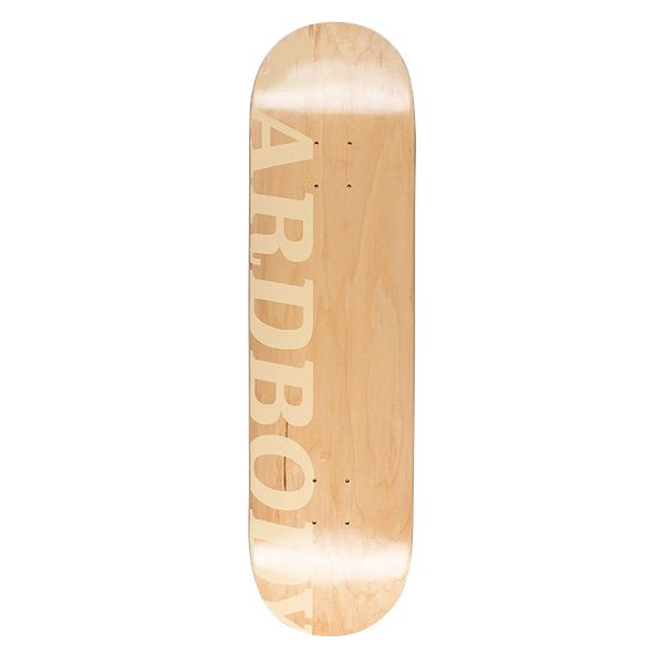 Hardbody Skateboards Classic Logo Natural Veneer Deck 8.25"-Black Sheep Skate Shop