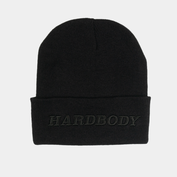 Hardbody Skateboards Embroidered OG Logo Cuff Beanie Black - Black-Black Sheep Skate Shop