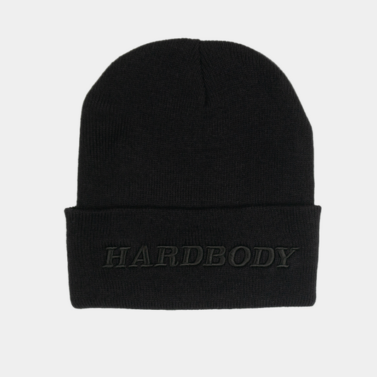 Hardbody Skateboards Embroidered OG Logo Cuff Beanie Black - Black-Black Sheep Skate Shop