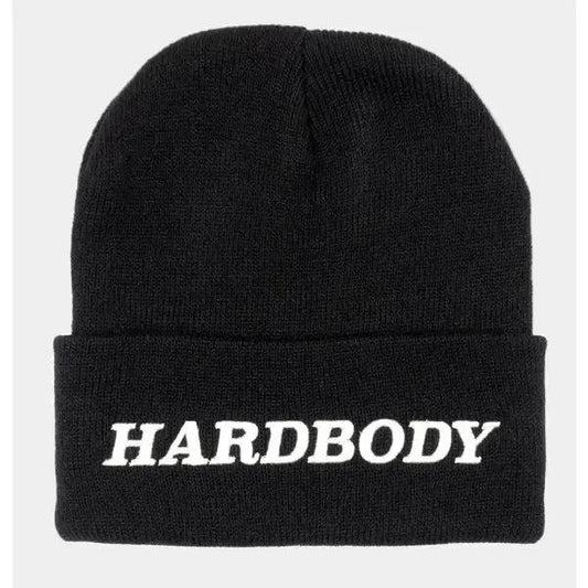 Hardbody Skateboards Embroidered OG Logo Cuff Beanie Black - White-Black Sheep Skate Shop