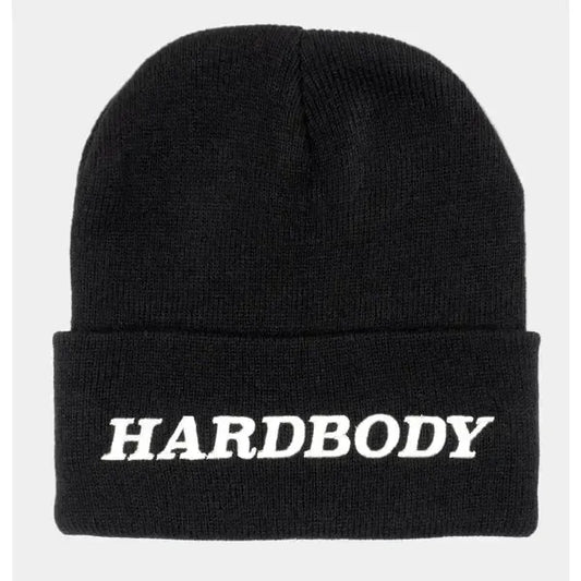 Hardbody Skateboards Embroidered OG Logo Cuff Beanie Black - White-Black Sheep Skate Shop