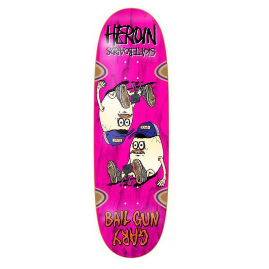 Heroin Skateboards Bail Gun Gary Symetrical Egg Deck 9.75"-Black Sheep Skate Shop