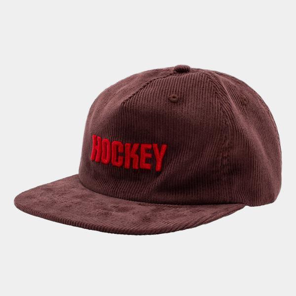 Hockey Skateboards Corduroy Snapback Hat Brown - Red-Black Sheep Skate Shop
