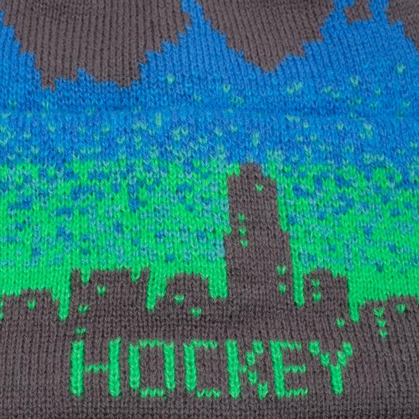 Hockey Skateboards Lights Out Beanie Grey - Blue-Black Sheep Skate Shop