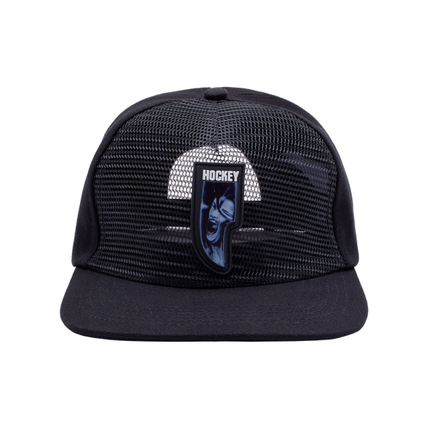 Hockey Skateboards Reverse Trucker Snapback Hat Black - Black-Black Sheep Skate Shop