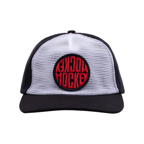 Hockey Skateboards Sewer Hat Reverse Trucker Snapback Hat Black - White-Black Sheep Skate Shop