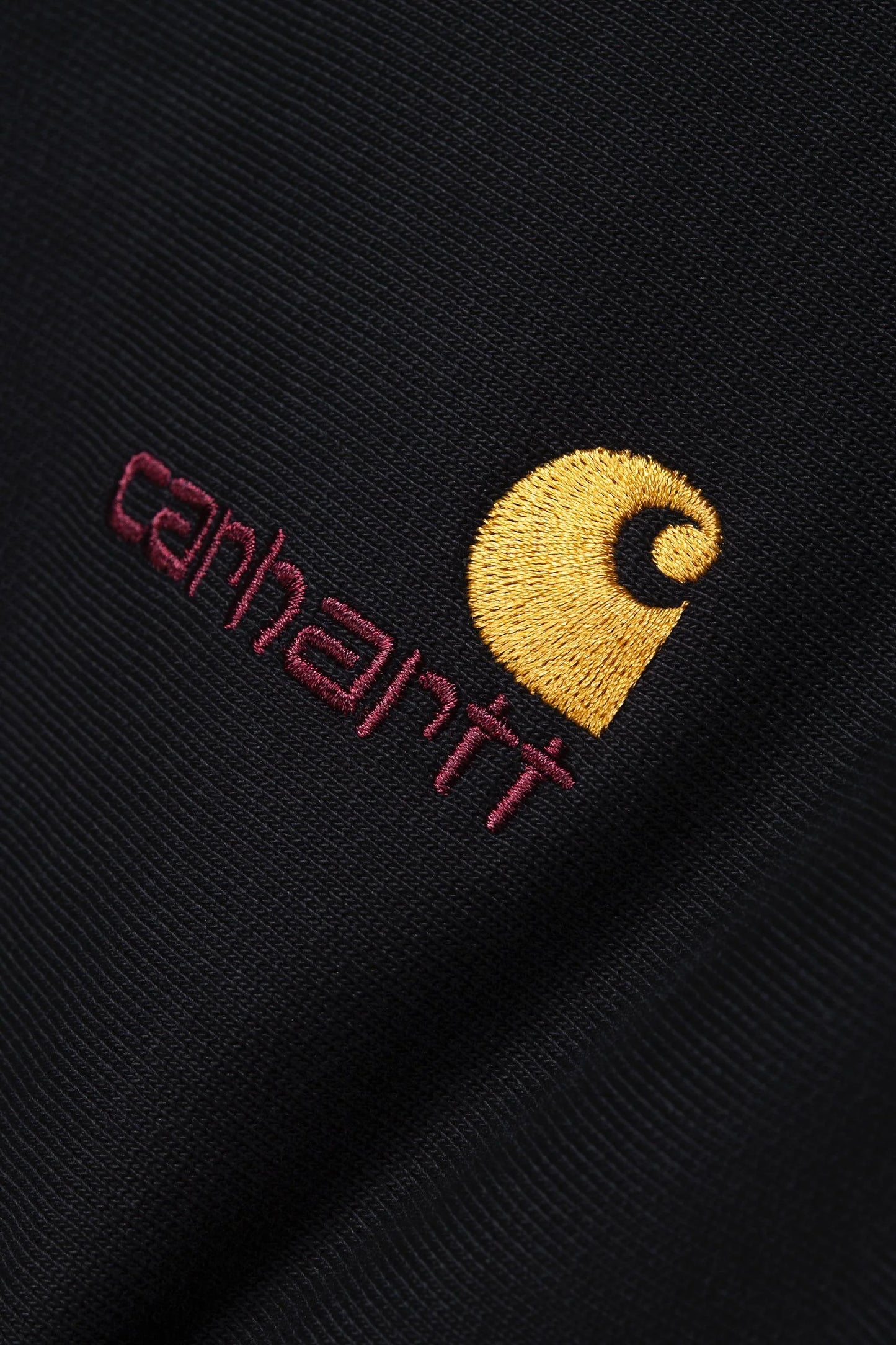 Carhartt WIP Half Zip American Script Sweatshirt Black