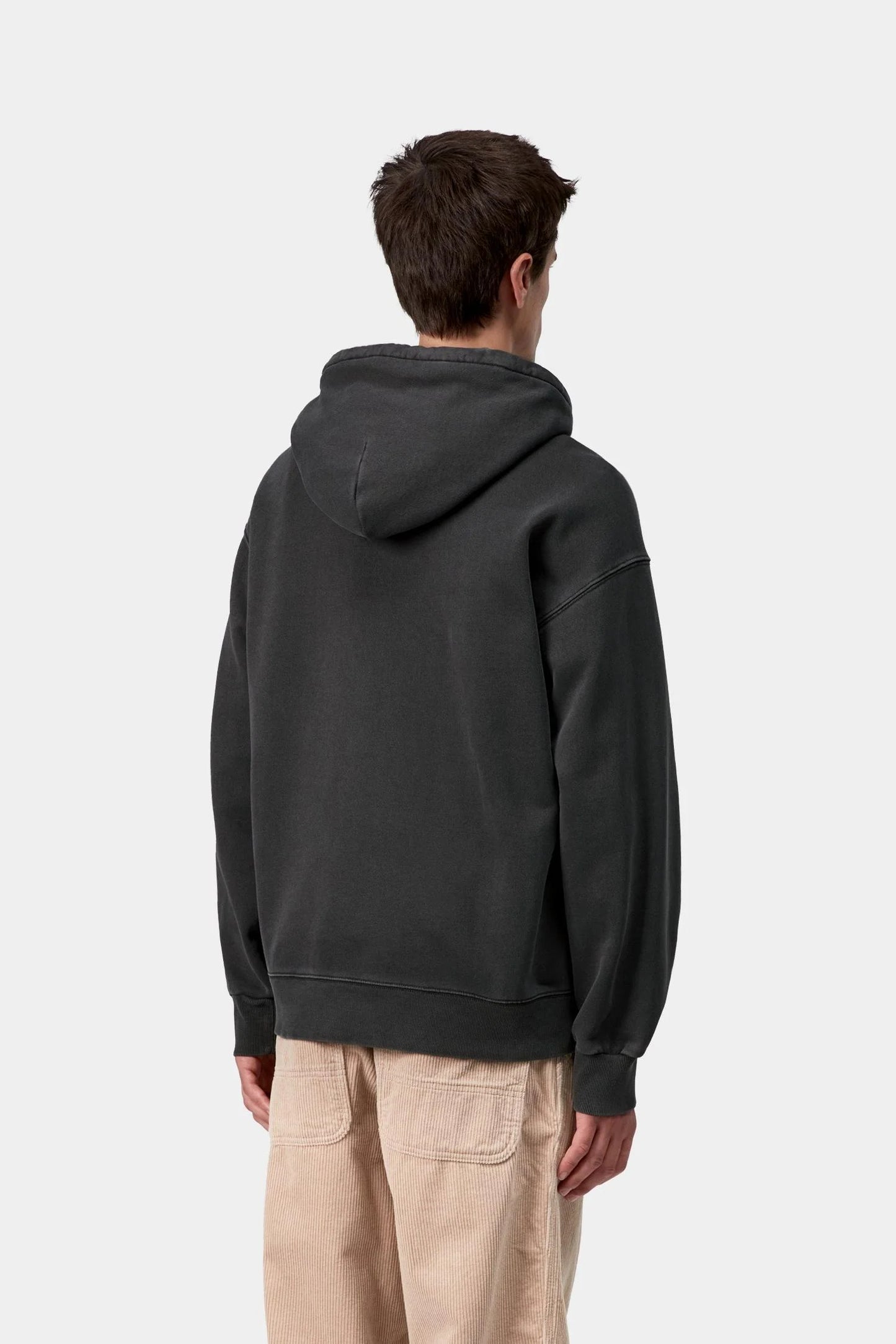 Carhartt WIP Hooded Vista Sweatshirt Black Garment Dyed