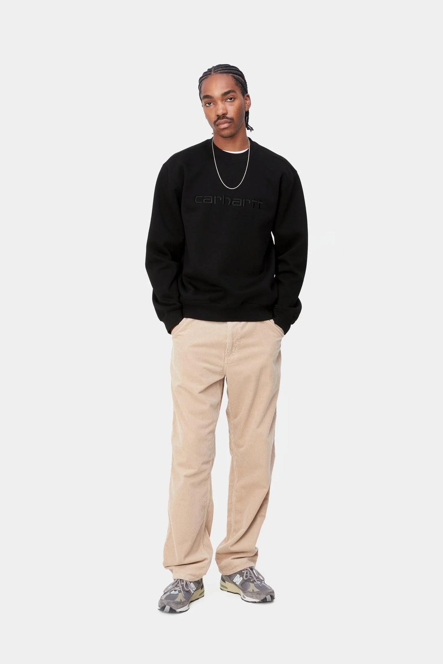 Carhartt WIP Embroidered Crewneck Sweatshirt Black - Black