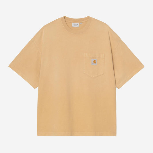 Carhartt WIP S/S Hudson Pocket T-Shirt Dusty Hamilton Brown (Chalk Wash)