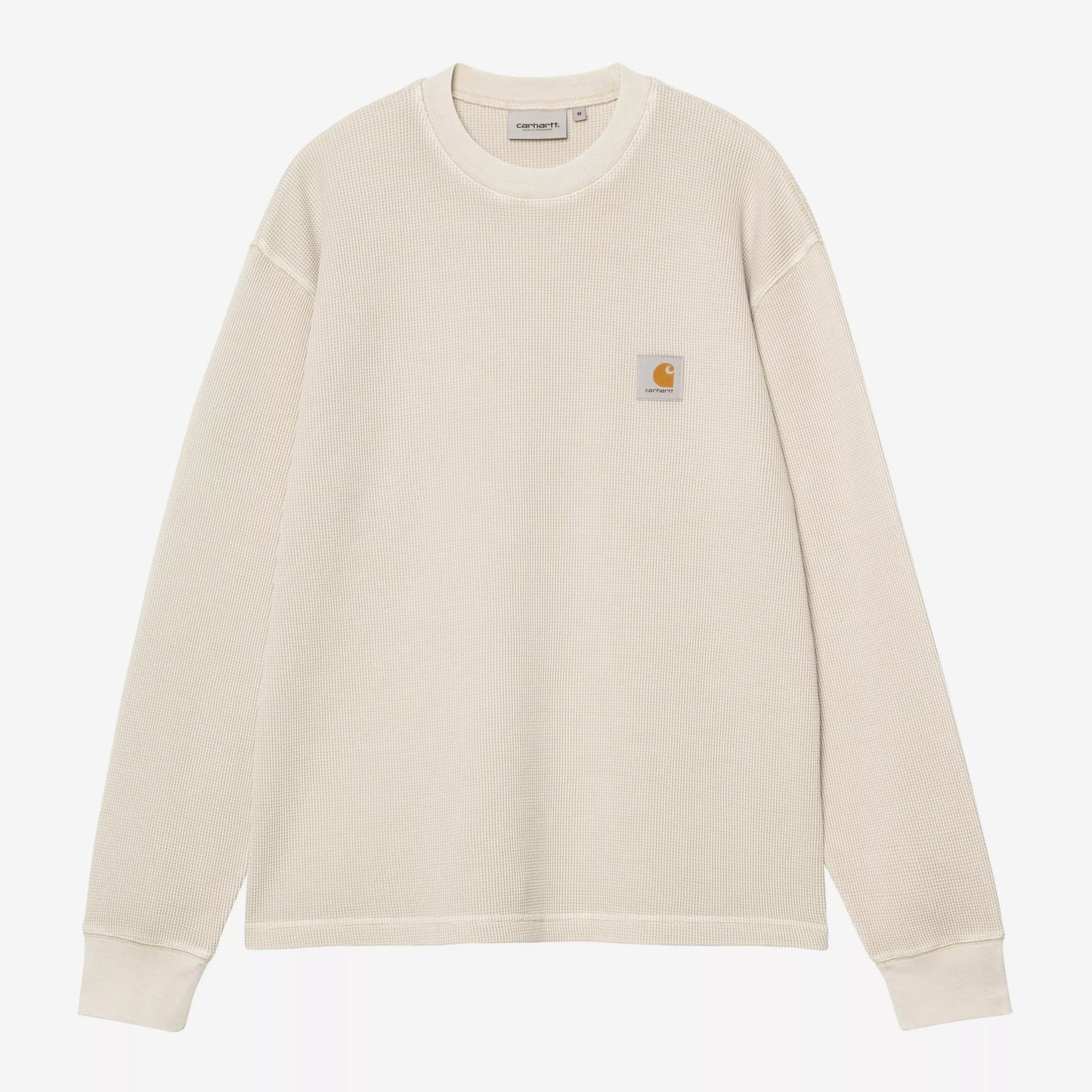 Carhartt WIP Long Sleeve Vista Waffle T-Shirt Fleur De Sel Garment Dyed