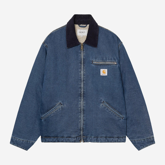 Carhartt WIP OG Detroit Jacket Lined Blue - Dark Navy Stone Washed