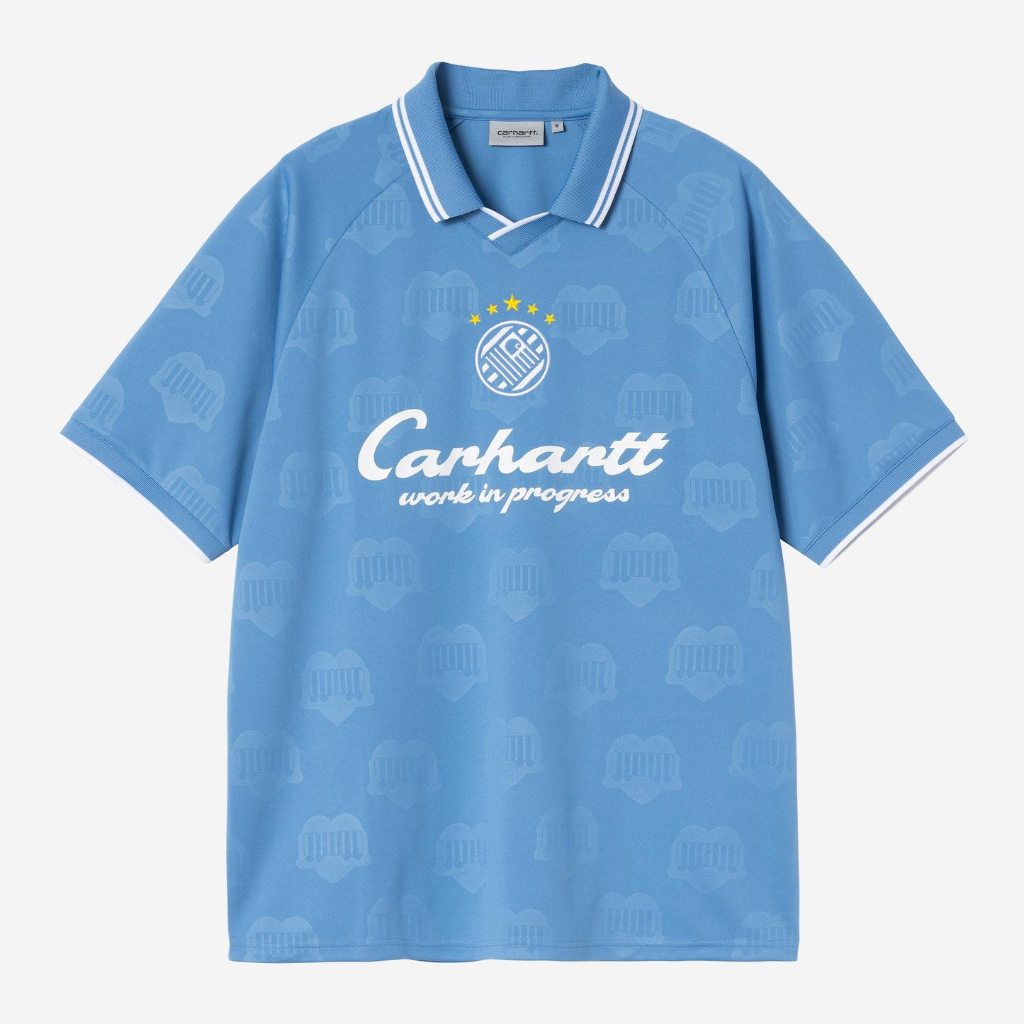 Carhartt WIP Terrace Football Jersey T-Shirt Curacao Heart Train Jacquard