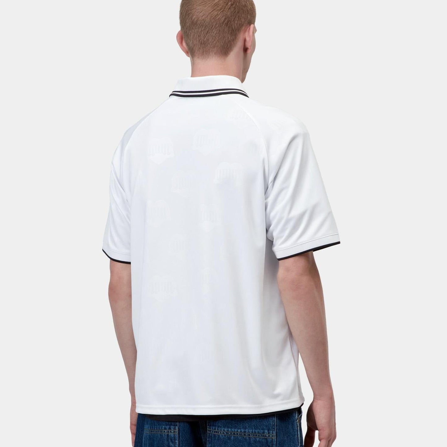 Carhartt WIP Terrace Football Jersey T-Shirt White Heart Train Jacquard