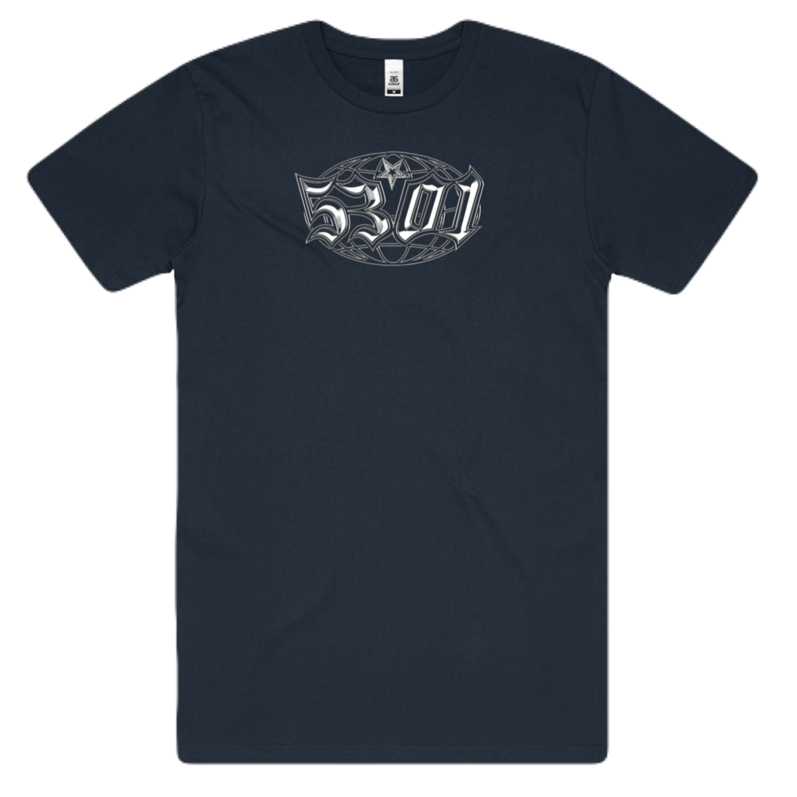 5301 CLT Globe Logo T-Shirt Navy