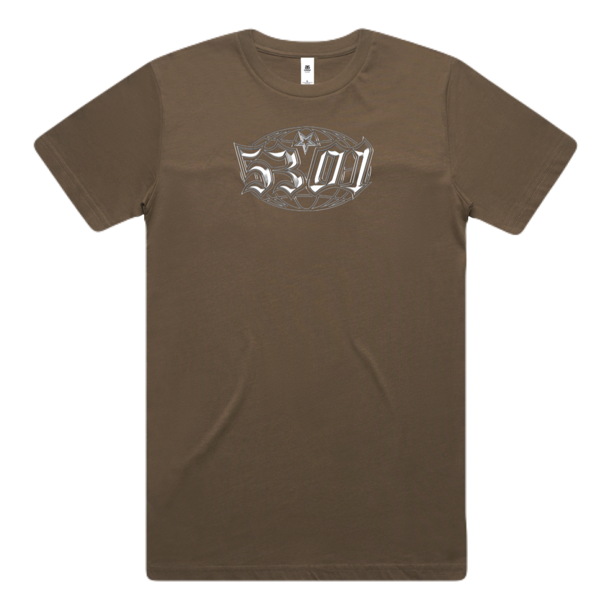 5301 CLT Globe Logo T-Shirt Walnut