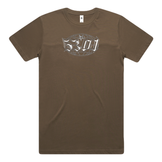 5301 CLT Globe Logo T-Shirt Walnut
