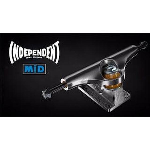 Independent 149 Mid Inverted Kingpin Truck Set Polished Silver-Black Sheep Skate Shop