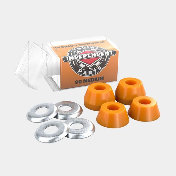Independent Standard Conical Cushion Bushings 2 Pair w/ Washers 90a Medium Orange-Black Sheep Skate Shop