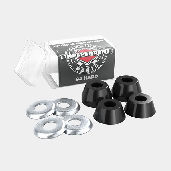 Independent Standard Conical Cushion Bushings 2 Pair w/ Washers 94a Hard Black-Black Sheep Skate Shop