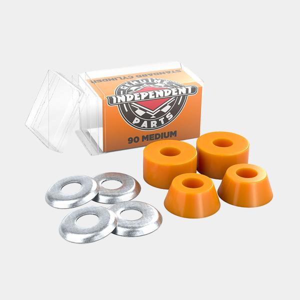 Independent Standard Cylinder Cushion Bushings 2 Pair w/ Washers 90a Medium Orange-Black Sheep Skate Shop