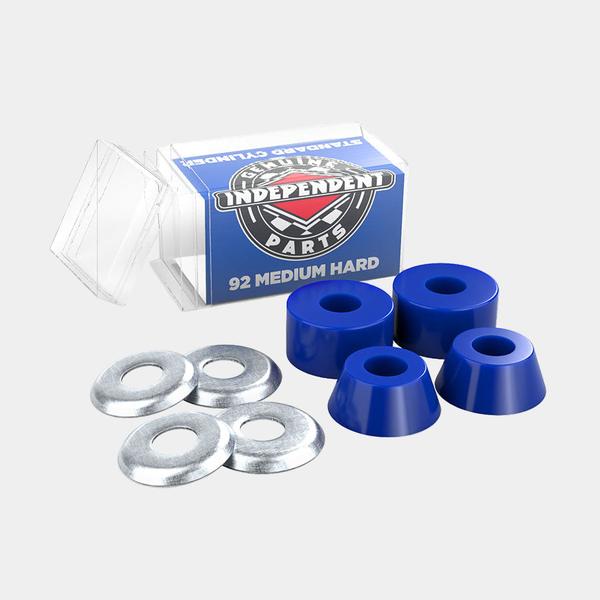 Independent Standard Cylinder Cushion Bushings 2 Pair w/ Washers 92a Medium Hard Blue-Black Sheep Skate Shop