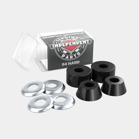Independent Standard Cylinder Cushion Bushings 2 Pair w/ Washers 94a Hard Black-Black Sheep Skate Shop