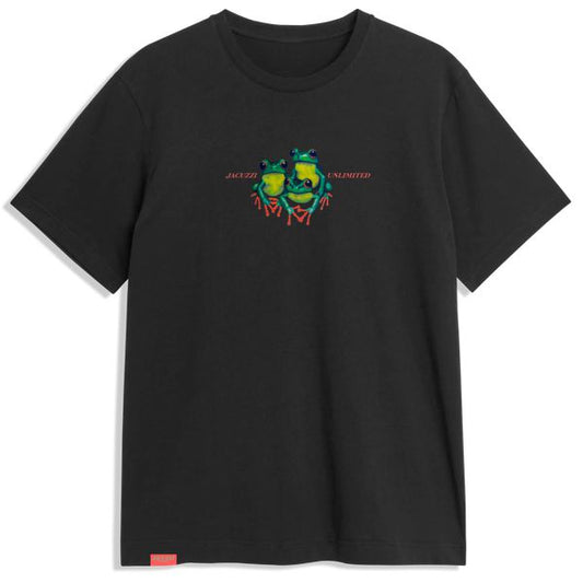 Jacuzzi Unlimited Skateboards Frogs T-Shirt Black-Black Sheep Skate Shop