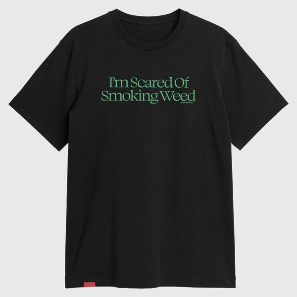 Jacuzzi Unlimited Skateboards Scared Weed T-Shirt Black - Green