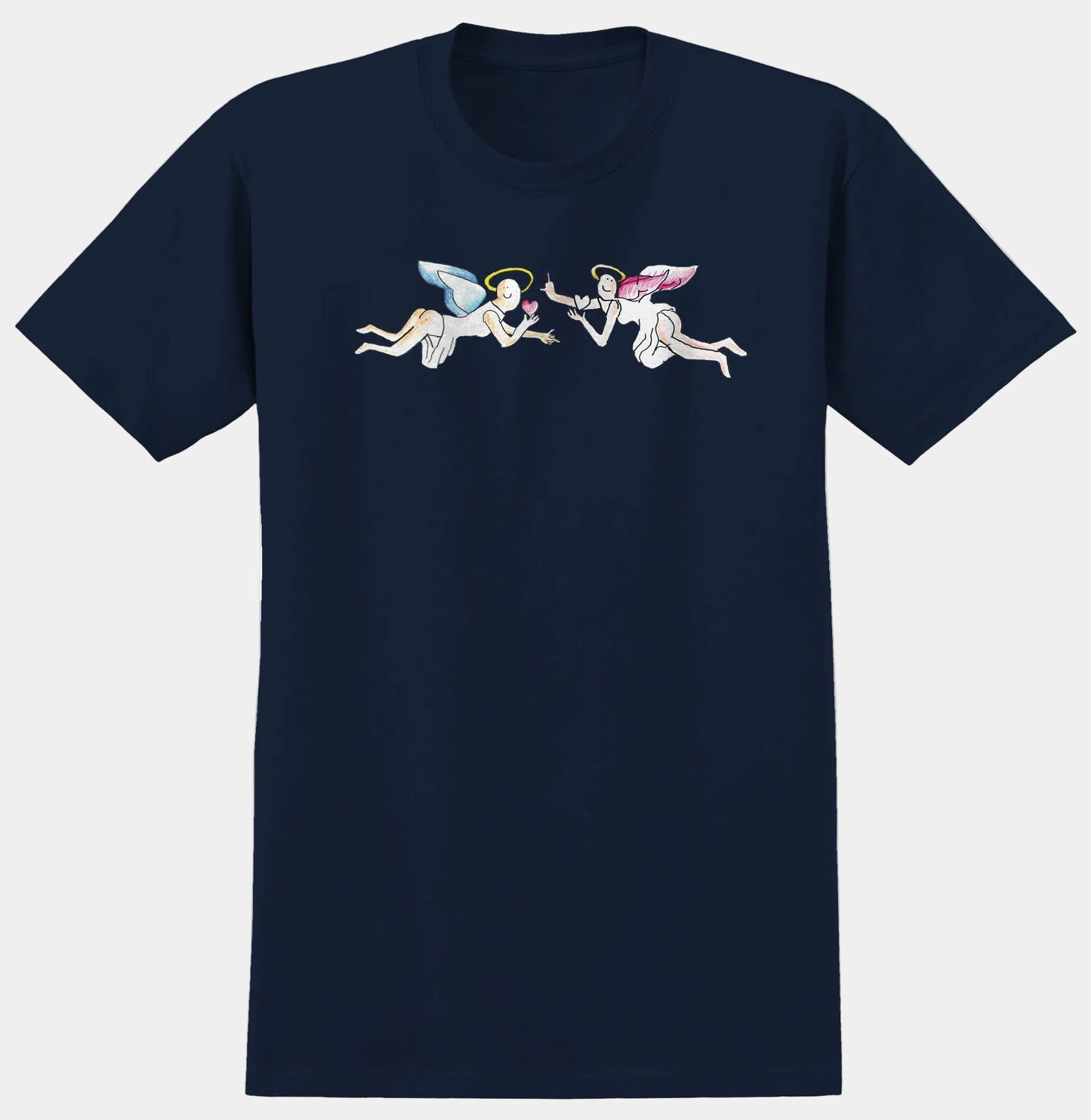 Krooked Skateboards Angels T-Shirt True Navy