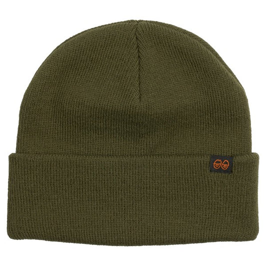 Krooked Eyes Clip Beanie Olive - Black - Orange-Black Sheep Skate Shop