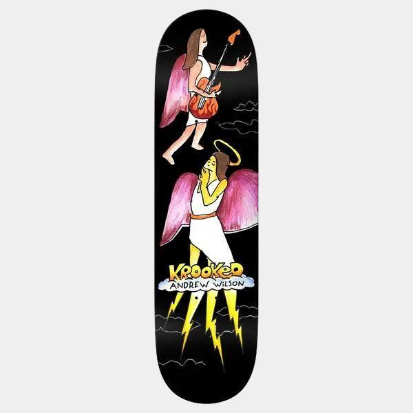 Krooked Skateboards Andrew Wilson Angel Deck 8.25" True Fit-Black Sheep Skate Shop