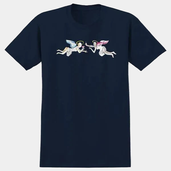 Krooked Skateboards Angels T-Shirt True Navy-Black Sheep Skate Shop