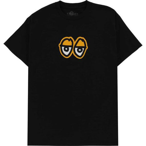 Krooked Skateboards Big Eyes T-Shirt Black - Gold-Black Sheep Skate Shop