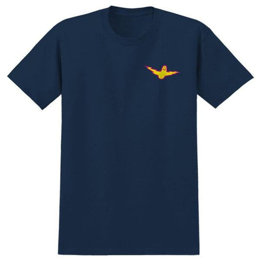 Krooked Skateboards Bird Lightening T-Shirt Navy-Black Sheep Skate Shop