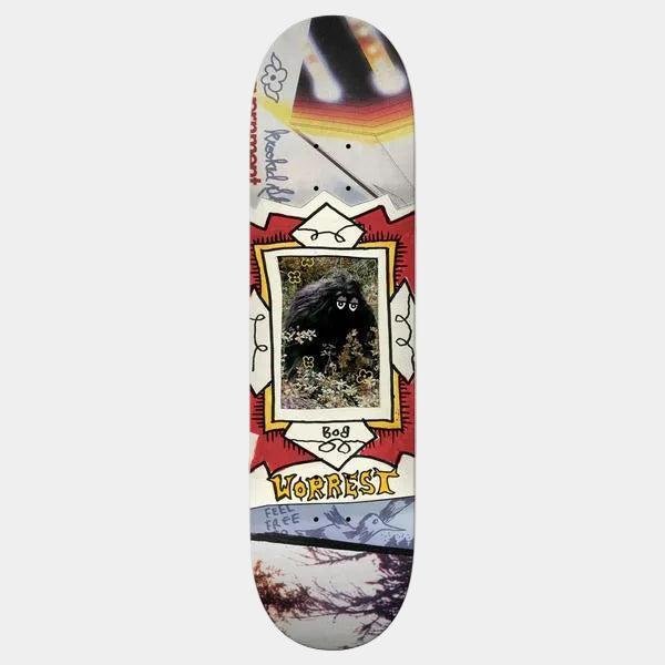 Krooked Skateboards Bobby Worrest Bigfoot Slick Bottom Twin Tail Deck 8.3"-Black Sheep Skate Shop