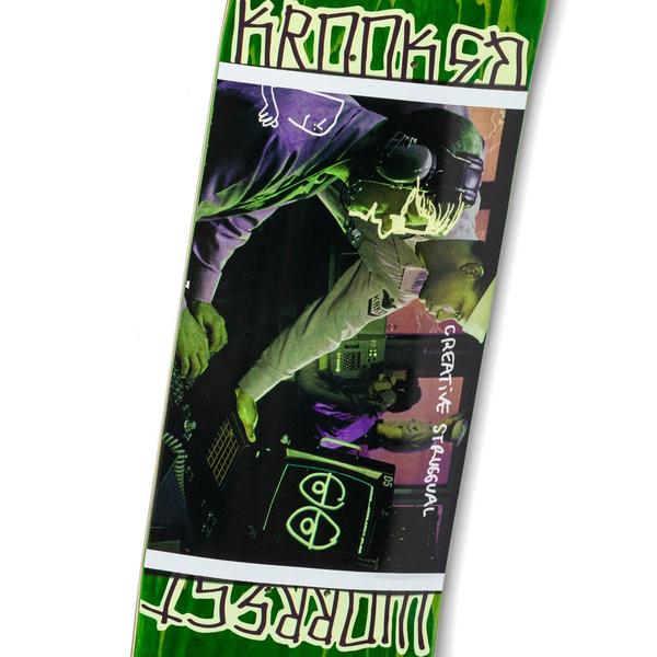 Krooked Skateboards Bobby Worrest Struggual DBX Basalt Deck 8.25" Glow Ink-Black Sheep Skate Shop