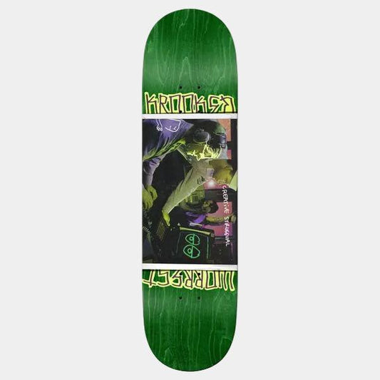Krooked Skateboards Bobby Worrest Struggual DBX Basalt Deck 8.25" Glow Ink-Black Sheep Skate Shop