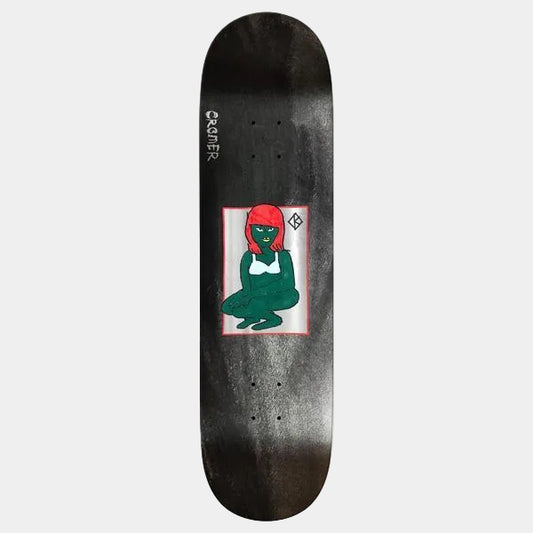 Krooked Skateboards Brad Cromer The Green Lady DBX Basalt Deck 8.25"-Black Sheep Skate Shop