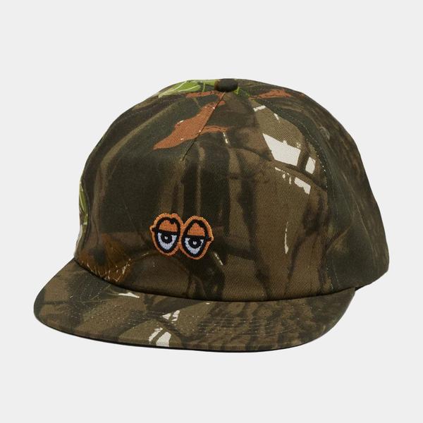 Krooked Skateboards Camo Eyes Unstructured Snapback Hat Tree Camo-Black Sheep Skate Shop